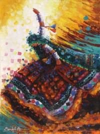 Bandah Ali, 18 x 24 Inch, Acrylic on Canvas, Figurative-Painting, AC-BNA-051